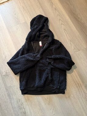 No Boundaries Black Sherpa Fleece Hoodie